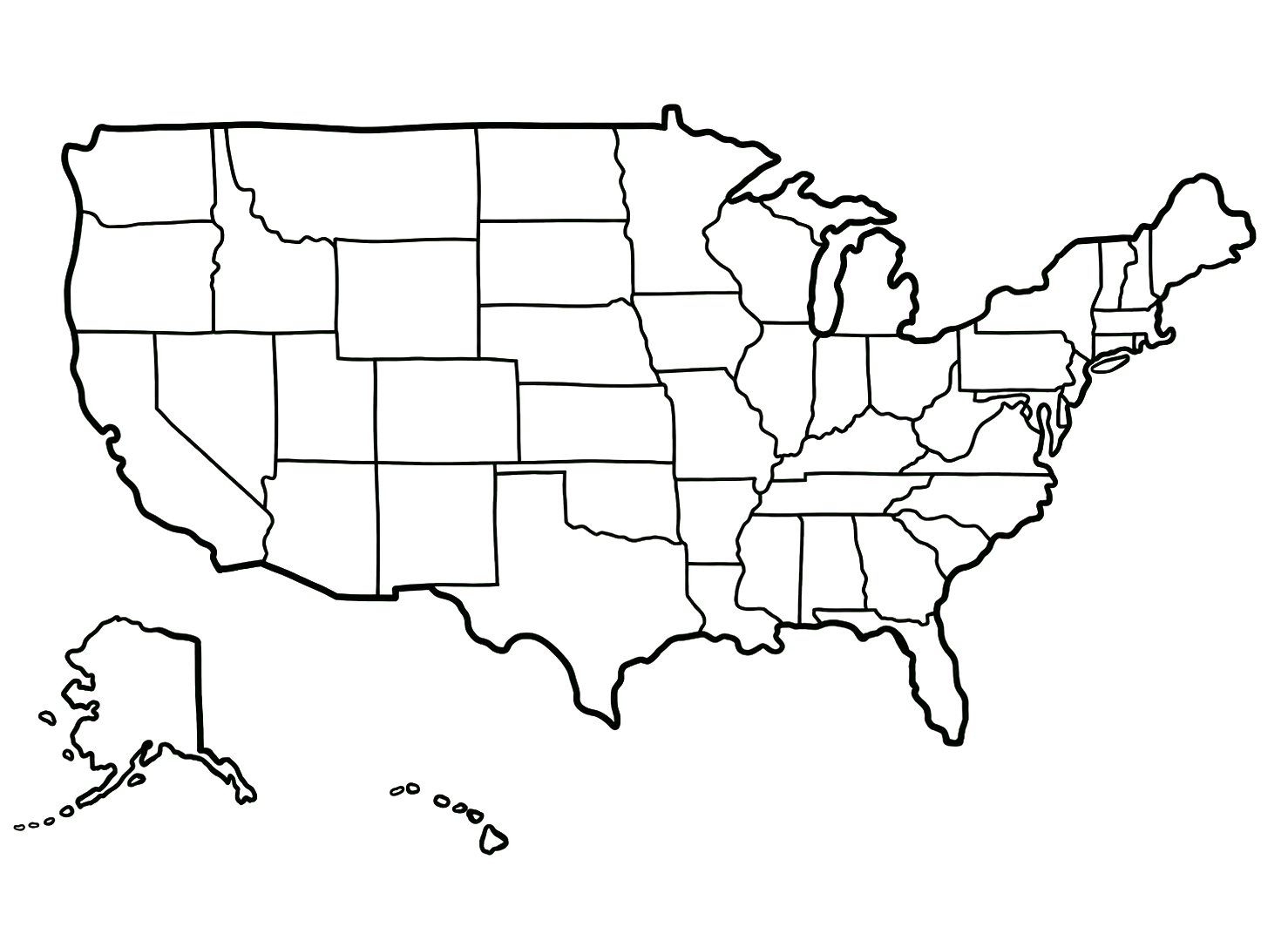 Outline map of the United States showing VRE artist locations